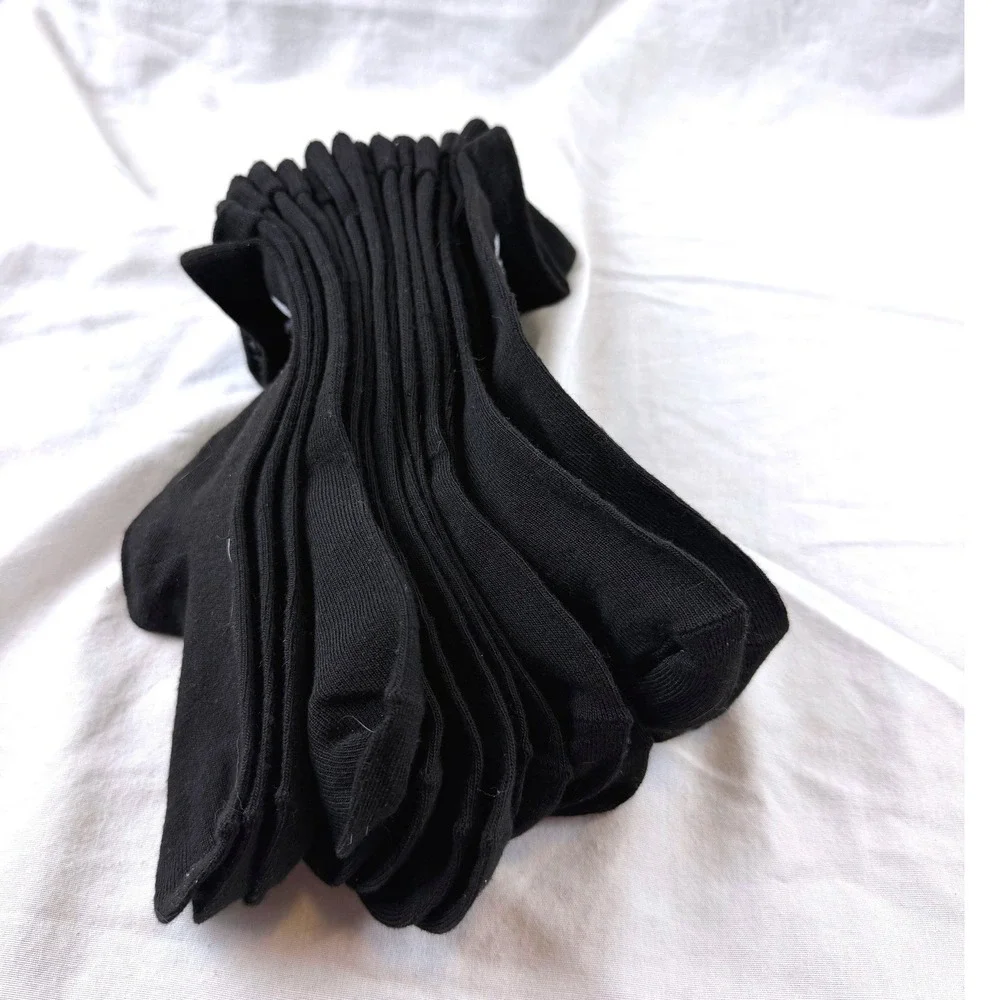 Nike Everyday Cushion Crew Socks Black 8 Pack Bundle Women XS 5-7 Athletic